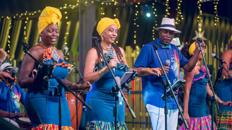 Chorale de chanté nwel en Guadeloupe lors des festivités de Noël