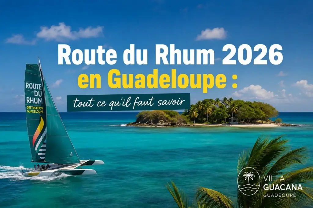 Route du Rhum 2026 Guadeloupe : 5 questions essentielles avant l'arrivée 1 route du rhum 2026 avec îlet du gosier en fond