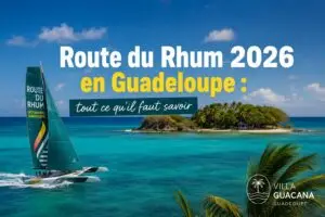 route du rhum 2026 avec îlet du gosier en fond