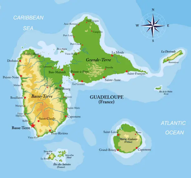 carte de la guadeloupe